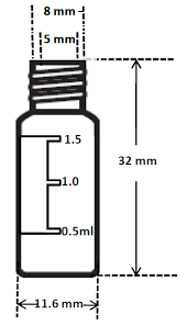 HPLC ve GC / N8 Kromatografi Viali 8-425 Şeffaf